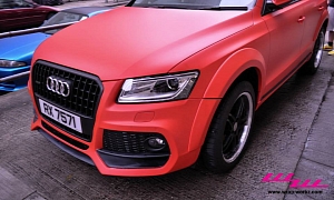 Caractere Audi Q5 Wrapped in Matte Red in Hong Kong <span>· Video</span>