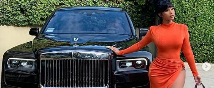 Cardi B uses new Rolls-Royce Cullinan as selfie prop, still can't drive it 