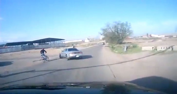 Bicycle Crashing into Car
