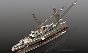 Caribu 2 Superyacht Explorer Is a Dream Beast With Solid Sails and Tilting Masts