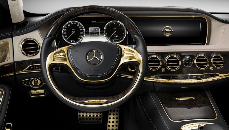 24k Gold Interior For Mercedes-Benz S 63 AMG