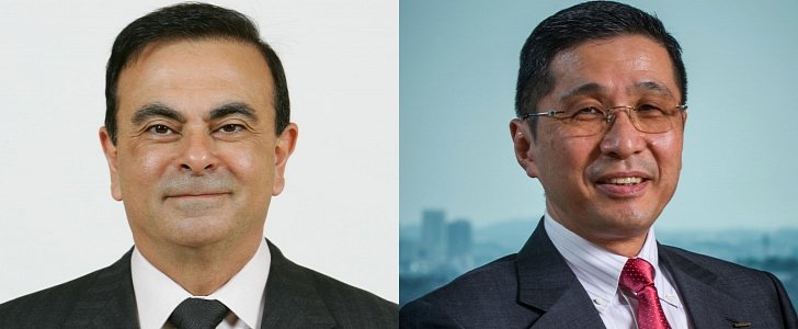 Carlos Ghosn and Hiroto Saikawa