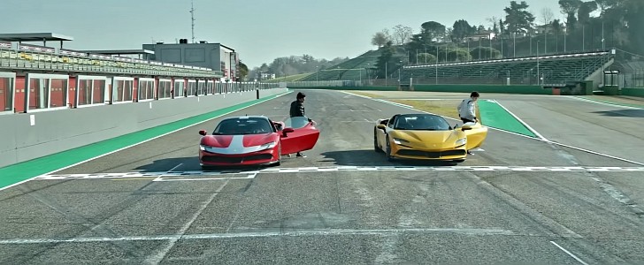 Carlos & Charles - Ferrari SF90 models in Imola