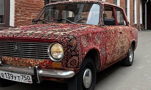 “Carpet” Is the World’s Softest and Most Popular Car: A Lada Wrapped in Persian Rugs