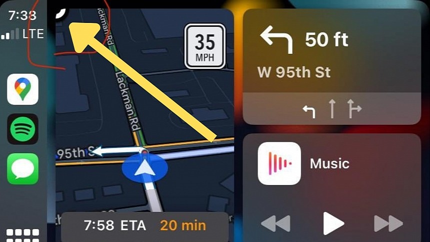 The mysterious item on the CarPlay Dashboard