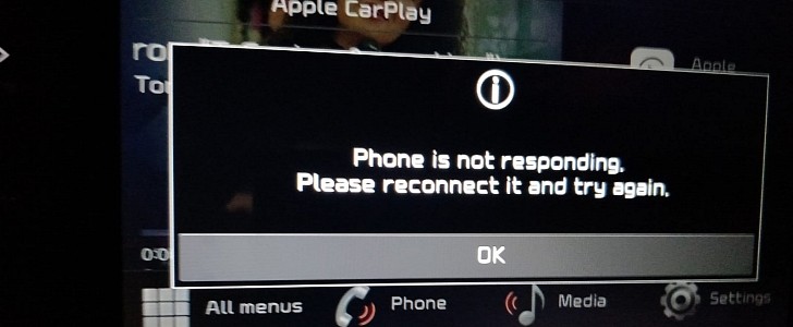 The error showing up after the iOS 14 update