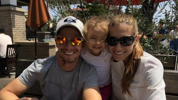 Casey Stoner, his wife Adriana and daughter Ally