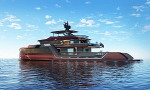 Caspian Star Superyacht Concept Boasts Shallow Draft, Fold-Down Side Platforms