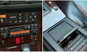 Cassette Player in Old Mercedes SL-Class Will Give You 90's Nostalgia