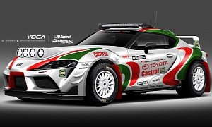Castrol Toyota GR Supra GT-Four Rendering Harks Back to the WRC Celica