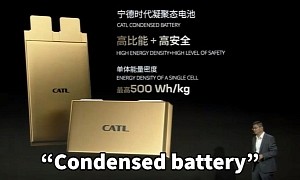 CATL Unveils "Condensed Battery" With an Energy Density of 500-WH/Kg