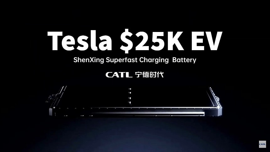 CATL will make ultra-fast charging LFP cells for Tesla's $25K EV