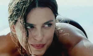 Catrinel Menghia Goes Topless in Abarth 500C Commercial