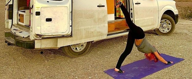 Lisa Jacobs' Yoga Session by Her Van