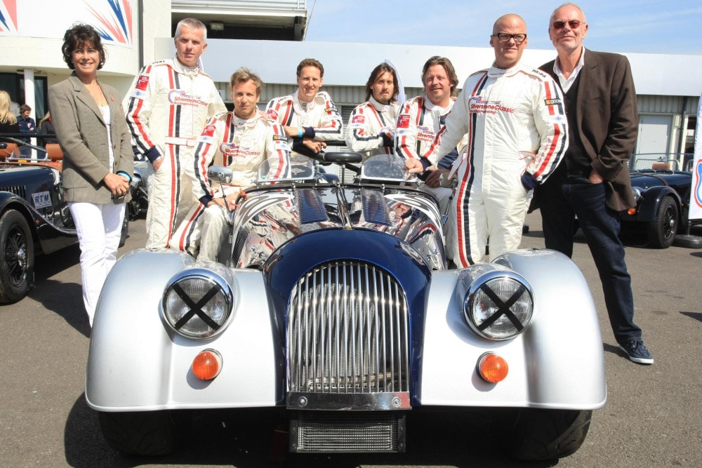 The celebrity line-up at Silverstone race track