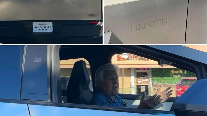 Jay Leno was spotted driving a Tesla Cybertruck