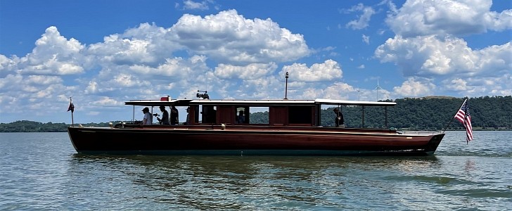 Chief Uncus is a historic wooden boat that's also electrically-powered