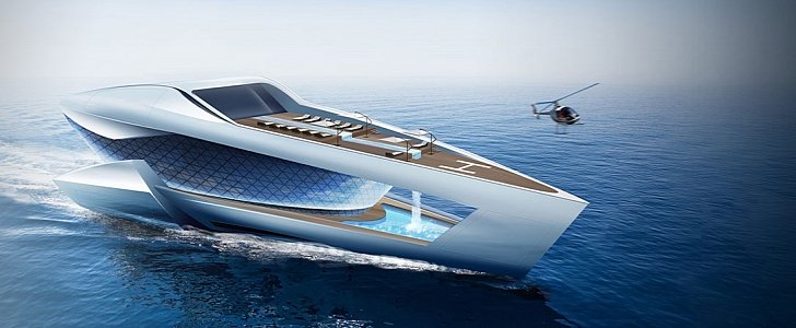 Future Concept CF8, one of the most extreme and beautiful superyacht concepts in the world
