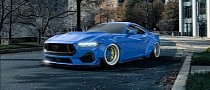 2024 Ford Mustang GT Squats on Forged Wheels, Adopts the Wide Liberty Walk Spirit