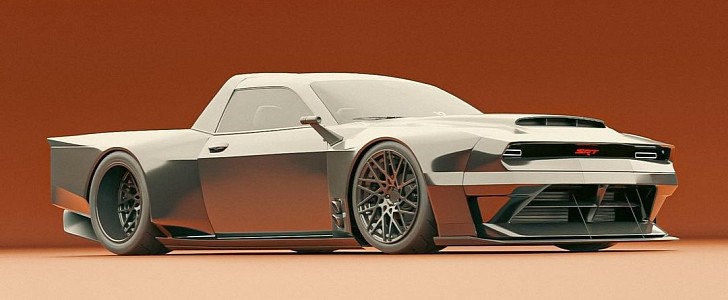 Dodge Challenger SRT Demon Coupe Utility Rampage Ute rendering by al.yasid