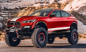 CGI Ford Mustang Mach-E Fetches Shelby Attire It Doesn't Deserve, Goes Off-Road