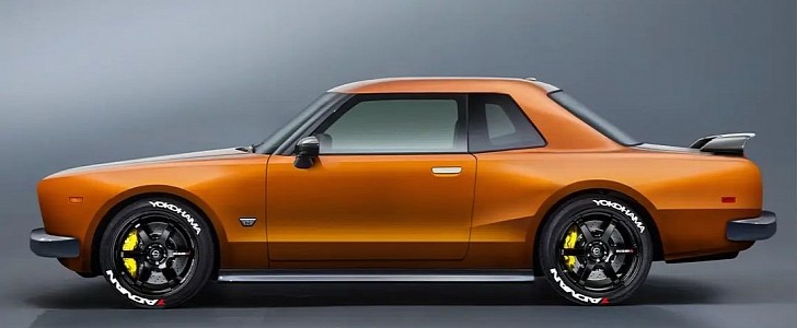 R35 Nissan GT-R turns into Hakosuka 1971 Skyline GT-R in rendering