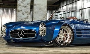 CGI-Widebody 1957 Mercedes-Benz 300 SL Doesn't Need Gullwing Doors to Be Rad