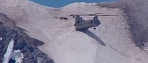 CH-47 Chinook Does Awesome Pinnacle Landing to Save Suicidal Climber in Oregon