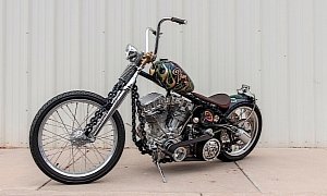 Chain-Frame Motorcycle, Indian Larry’s Last Build, Needs an Owner to License It