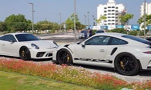 Chalk 2018 Porsche 911 GT3 vs Fashion Grey 911 GT3 RS Color Battle Is Lit