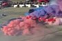 Challenger Hellcat, Charger Hellcat and Viper Play Tug of War with Colored Tires