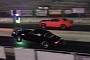 Challenger Hellcat Drags GTO and BMW, Classic Wheelie Camaro Poses a Real Threat