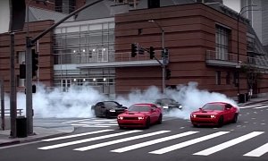 Dodge Challenger Hellcats and Charger Hellcats Go for a Group Drift in Latest Ad