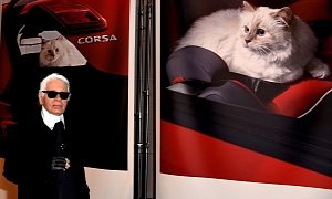Chanel Creative Director Karl Lagerfield Opens Opel Corsa Exhibition