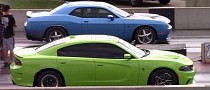 Charger Hellcat Races Challenger Hellcat, Corvette Z06, Others, Shocks Everybody