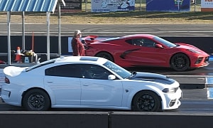 Charger Hellcat Tries to Humiliate Corvette C8 Stingray but Ends up Embarrassing Itself