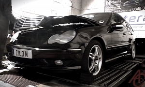 Check Out a C 32 AMG Wagon Trying to Move a Dyno