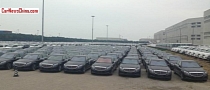 Check Out a Sea of Black S-Class Models Waiting for Delivery in China