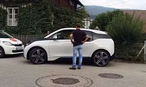 Check out this BMW i3 Park Itself without any Driver Input