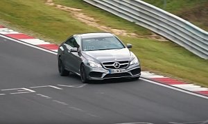Cheeky Mercedes-AMG Testing New V8 Engine in Old E-Class Coupe C207 Body