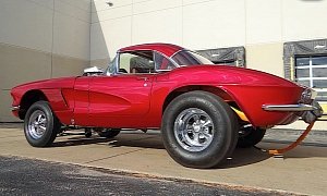 Cherry Smash 1962 Chevrolet Corvette Gasser Is Not the Usual American Sports Car
