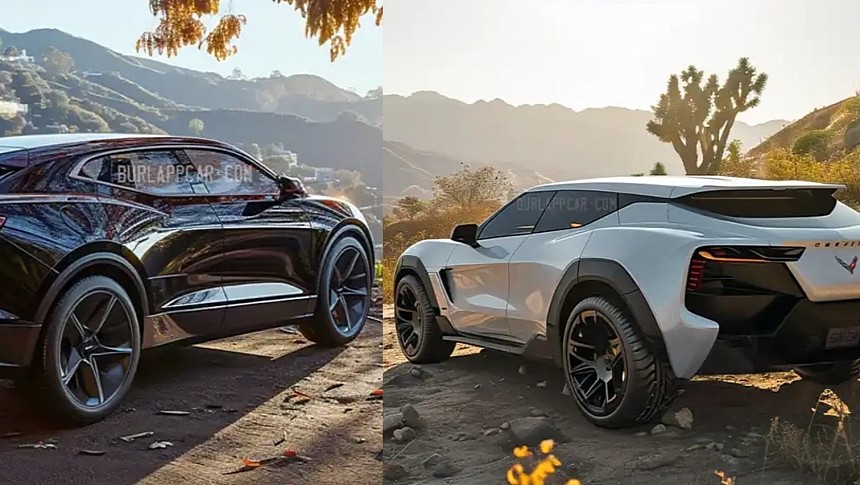 Chevrolet Camaro EV SUV & Corvette EV SUV rendering by vburlapp