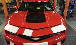 Chevrolet Camaro Gen 5 Production Ends, Last Example of the Breed Is a Red-Painted Camaro ZL1