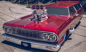 Chevrolet Chevelle Wagon "Wild Cherry" Has a Supercharger For Days