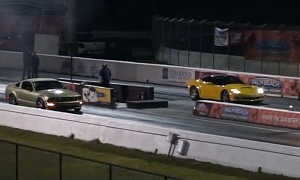 Chevrolet Corvette C6 vs Ford Mustang GT Drag Race