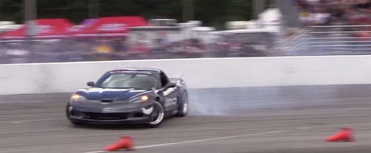Chevrolet Corvette Pulls Extreme Drifting at LS Fest