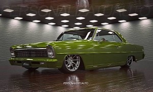 Chevrolet Nova SS "The Hulk" Shows Lowered Classic Look in Quick Rendering