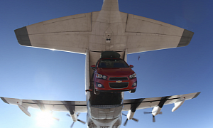 Chevrolet Sonic Jumps from an Airplane