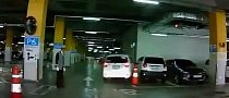 Chevrolet Spark Driver Starts a Rampage in Underground Parking Lot