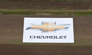 Chevrolet Unveils Huge Logo at Frankfurt Airport